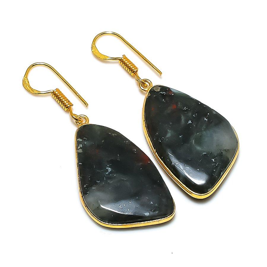 Boulder Opal Gemstone 925 Solid Sterling Silver Jewelry Earring 1.89" GK-5719