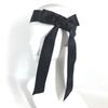Ribbon 18C CC Logo CC Mark Head Accessories Headband Hair Band Silk Black
