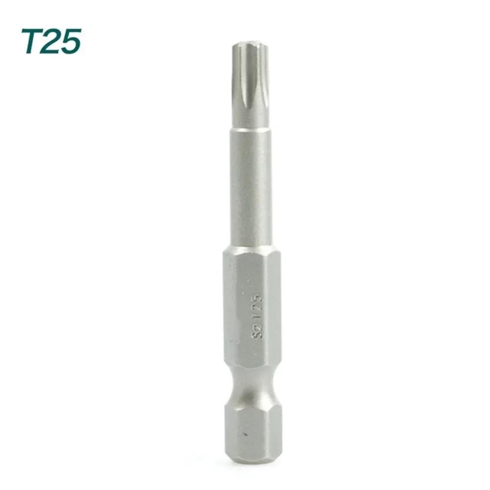 8/1Pcs Torx Screwdriver Bit Set 50mm Magnetic Tamper Resistant Star Bits 1/4" Hex T8-T40 Screwdriver Wrench Drill Bit Set