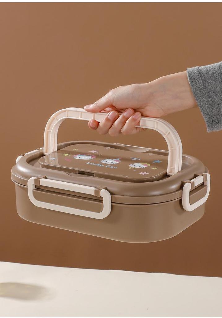 304 Stainless Steel Insulated Bento Box - Microwave Safe for Work, School & Kids