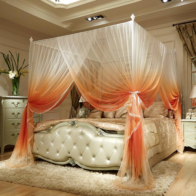 3 Opening 4 Corners Post Canopy Bed Curtain Anti Mosquito Cozy Ds Bedroom Decor With Frame At A Low S On Joom E Commerce Platform 3 Opening 4 Corners Post Canopy Bed, Bed Frame With Curtains