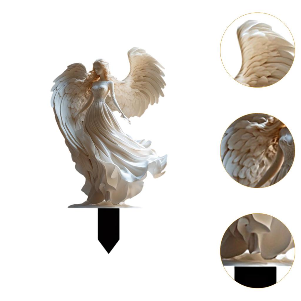 Angel Garden Stake Fairy Accessories Planter Collection Cute Plaque Sign 2D