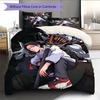 Juego de Cama con Estampado de Anime Colcha Funda de Colcha Funda de Almohada Decoración del Hogar Regalo de Cumpleaños (1 * funda nórdica + 2 * fundas de almohada, sin núcleo)