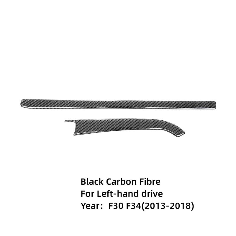 

For BMW 3 Series GT F30 F34 2013-2018 Accessories Carbon Fiber Interior Car Front Passenger Center Console Trim Strip Stickers For Left-hand drive