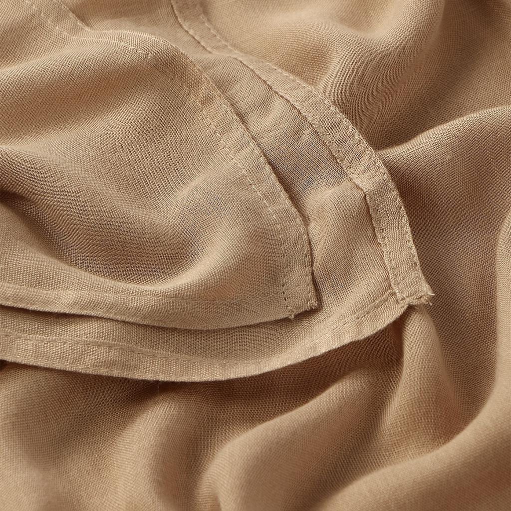 Muslim Modal Hijab Cotton Rayon Scarf for Women Double Stitching Wide Edge Rayon Shawl Islamic Thin Soft Viscose Turban Headband