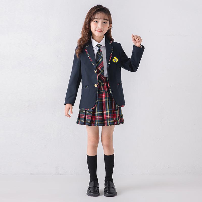 Children's Spring & Autumn Formal School Uniform Set: Kindergarten to Primary
