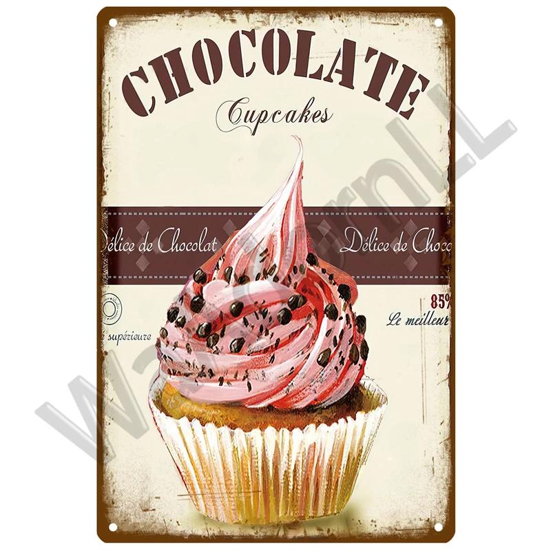 Metal Sign Delicate Fast Food Plate Tin Sign Plaque Vintage Restaurant Home Bar Cafe Kitchen Metal Poster Wall Decor Accessories