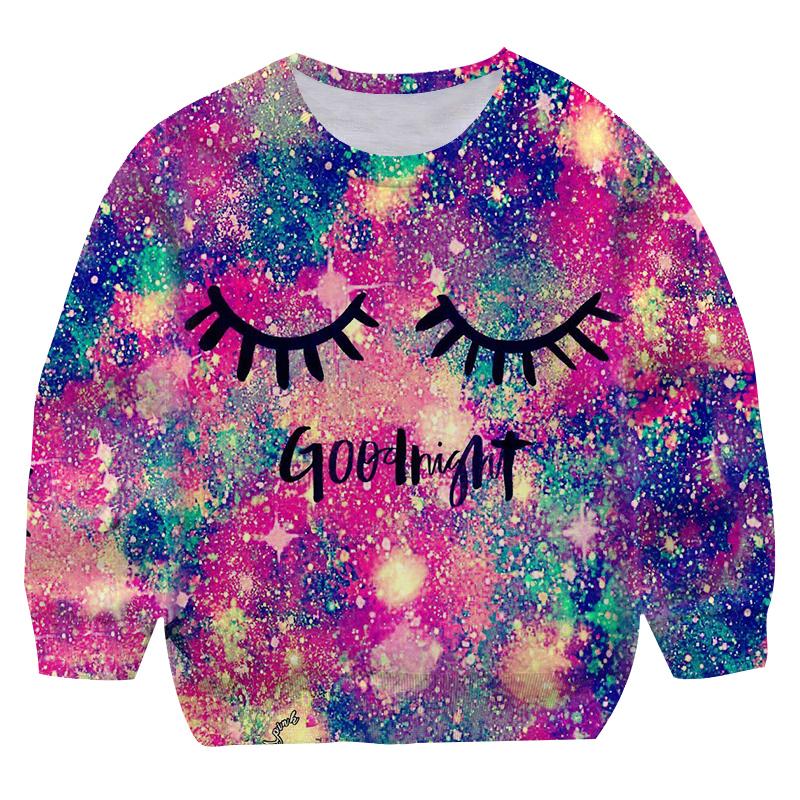 2025 New Cartoon Pink Unicorn Hoodies Girl Garden Collar Clothes Children's Fashion Hoodie Autumn Casual Bathroom Round Neck Pullover Sweater