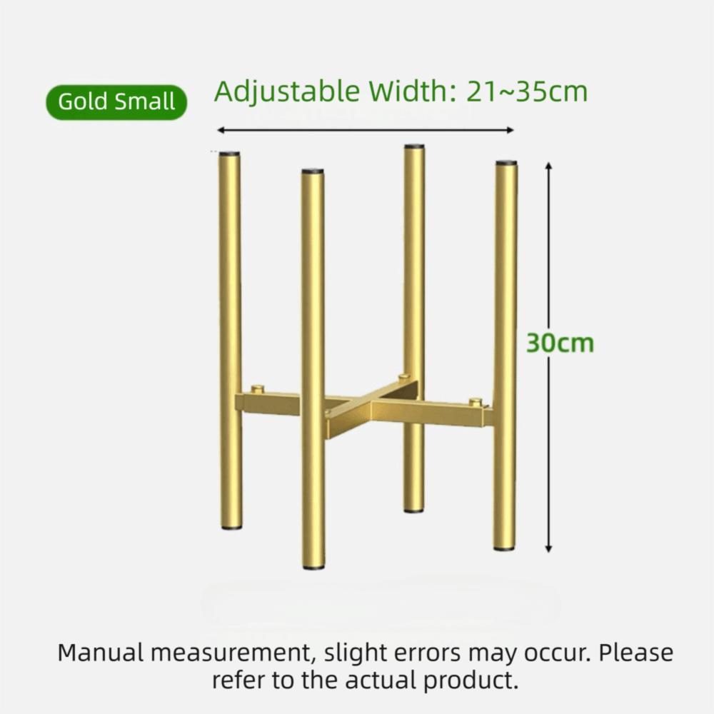 Heavy Duty Metal Plant Stand Mid Century Modern Stable Design Planter Holder Adjustable Corner Floor Stand Home Garden Decor