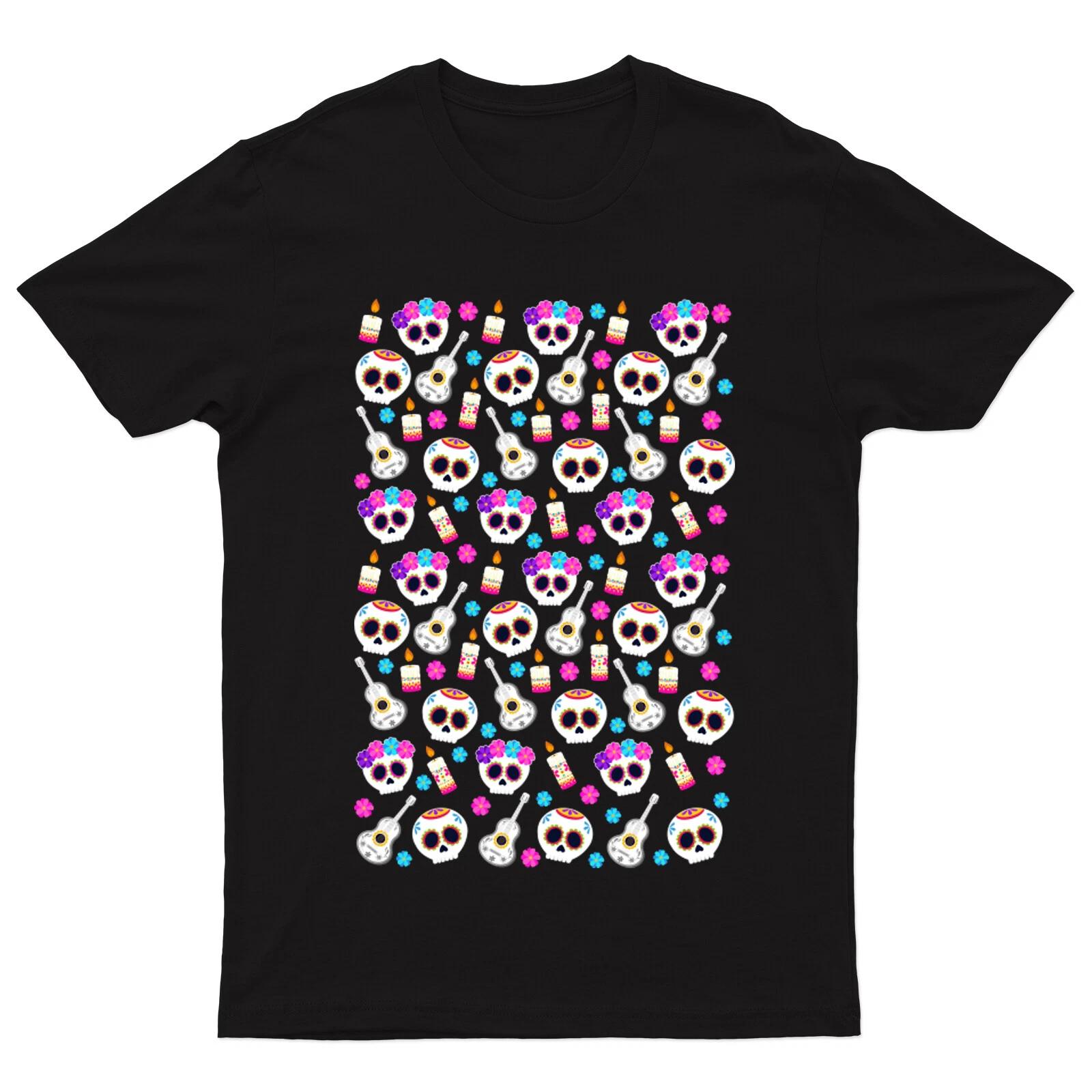 Day Of The Dead Mexican T shirt Sugar Skull dia de los muertos Gothic #V#DD247 L