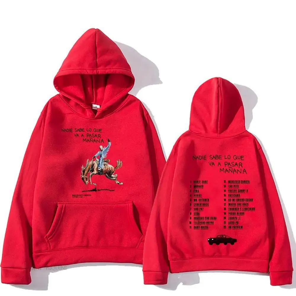 Bad Bunny RIP Hoodies Men Women Clothing Sudaderas Album Nadie Sabe Lo Que Va Pasar Manana Sweatshirts Long Sleeve Autumn