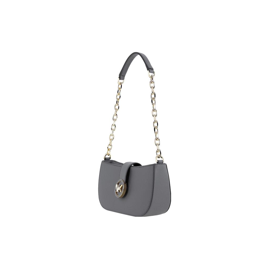 Michael Kors MK Carmen Commute Chain Crescent Leather Shoulder Bag Women Shoulder Bag Gray 35F2GNMC0L-050