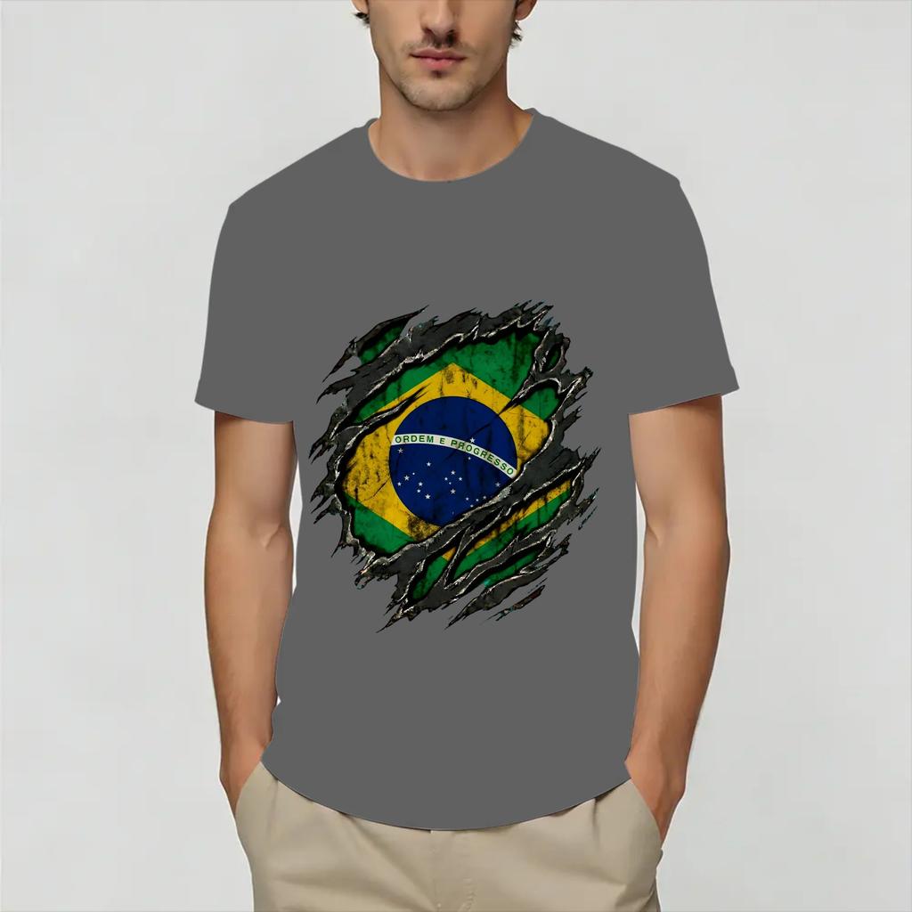 Brazil 2026 Soccer T Shirt for Unisex Cotton Humor TShirt O Neck Tee Shirt Short Sleeve Tops Printed