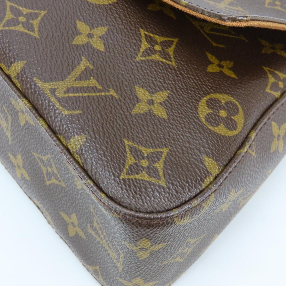 Used LOUIS VUITTON Shoulder Bag Mini looping M51147 Monogram/Nume leather Brown one belt
