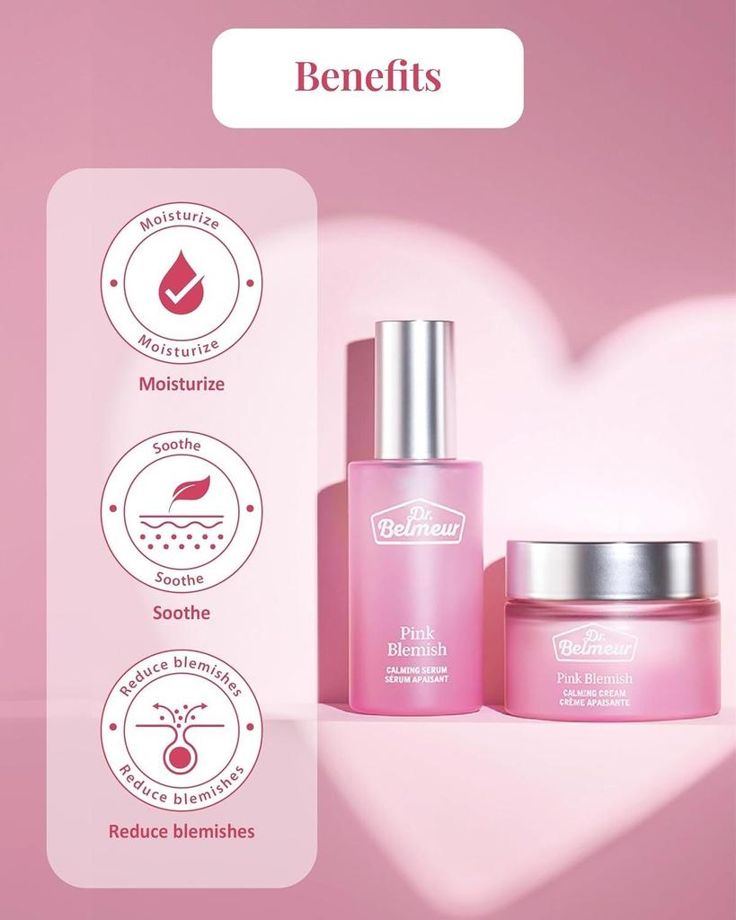 The Face Shop Dr.Belmer Pink Blemish Calming Serum Soothing Hydrating 50ml