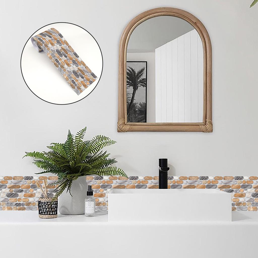 240cm Length Luxury European Style Skirting Corner Wall Sticker Bathroom Office Glass Waist Line Home Decor Waterproof Floor Waveguide Art Wallpaper