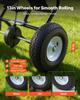 Walk-Behind Spreader, 3.66m Spreading Width, Push Broadcast Spreader with 13" All-Terrain Tires, Adjustable Flow Control, 59kg Capacity Hopper, Lawn