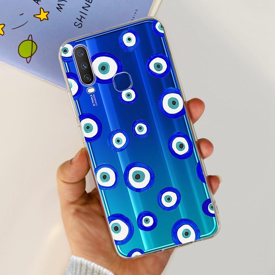 For Vivo Y12 1904 1940 Phone Case Fashion Butterfly Painted Soft Silicone TPU Cover For Vivo Y17 Y15 Y12 1902 1901 Bumper