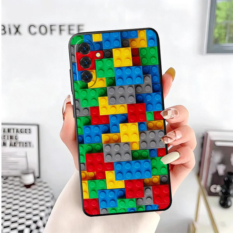 Fashion Building Blocks Pattern Soft Phone Case for Samsung A17 A37 A57 A16 A26 A36 A56 A15 A25 A35 A55 A14 A24 A34 A54 A13 A23