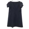 FOXEY NEW YORK Made In Japan Short Sleeve Mini Dress 38 Dark Blue Women Used