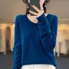 Fashion Woolen Sweater Cashmere  Pullover Women Knitwear V-Neck Long Sleeve  Autumn Winter Fashion Basic Clothing  Tops