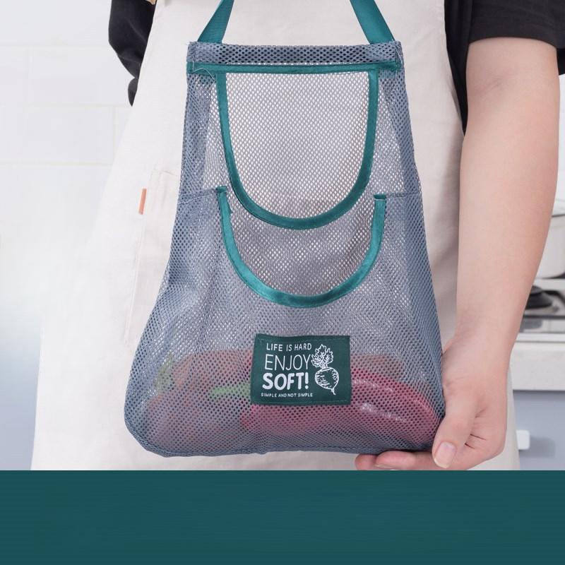 Belüftete Netz-Aufbewahrungsbeutel für Knoblauch, Kartoffeln, Zwiebeln - Langlebiger Kunststoff-Hängeorganizer für Küche & Speisekammer, Sicher für den Kontakt mit Lebensmitteln
