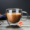 Lv Chang Ming Double-Layer Glass Coffee Mug with Handle
