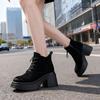White high-heeled CM Martin boots women's autumn and winter new small thick-soled heightened thick-heeled short boots ins