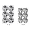 6pcs 6/8cm Painted Christmas Balls Pendant Retro Shiny Xmas Tree Ornaments Reusable Shatterproof Electroplated Hanging Balls