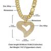 Factory New 13MM Miami Cuban Chain Irregular Love Heart Pendant Necklaces ,Hip-Hop Style Couple For Daily Wear By Men And Women