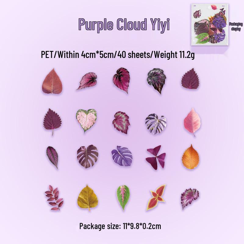 Yuxian Pet Sticker Pack: Twenty-Four Years of Dreams - Leaf-Themed Journal DIY Decorative Stickers