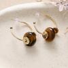 New design sense crystal natural stone pendant earrings earrings Seiko earrings femininity commuter accessories