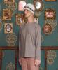 UNALLOYED Logo Stripe Long Sleeve T-Shirt / Gray