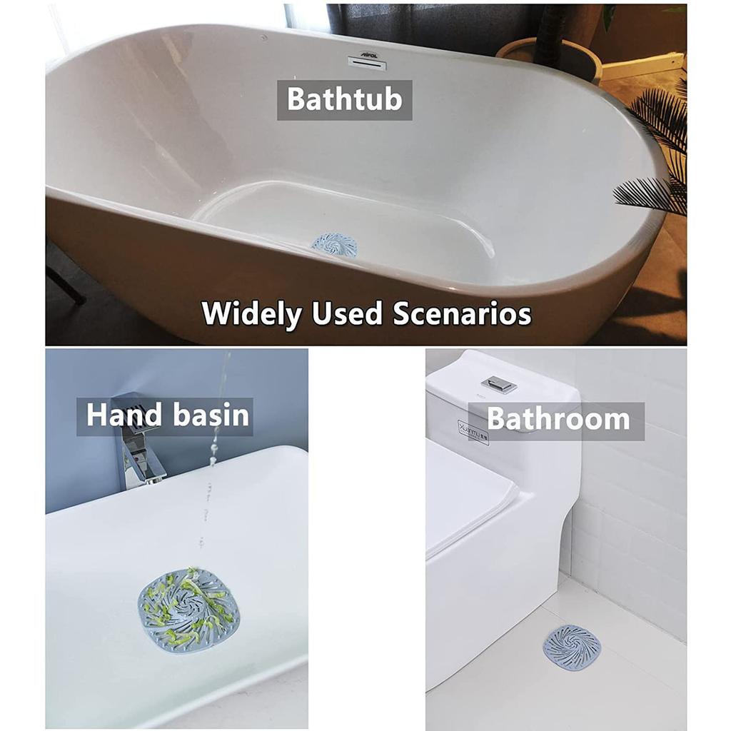 Square- Hair Catcher, Shower Hair Stopper With Suction Cup,Easy To Install Suit For Bathroom,Bathtub,Kitchen