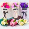 5pcs/20pcs Soap Rose Flower Wedding Wall Home Garden wreath Decor Holiday Party Diy Gift box Bride bouquet Wrist Flower parts