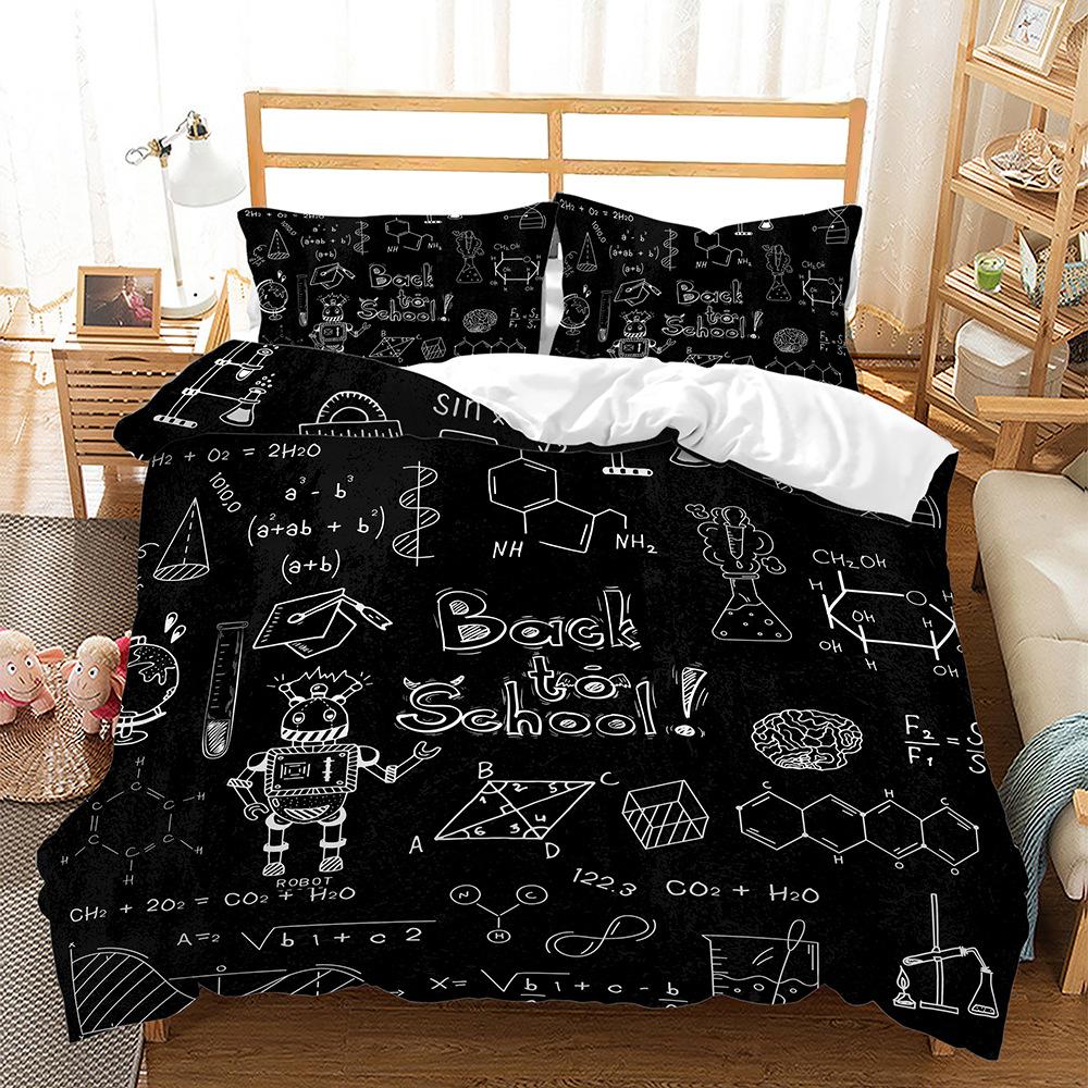 Bed Three-Piece Learning Music Camping Astronaut Sports 3D Digital Printing Kit