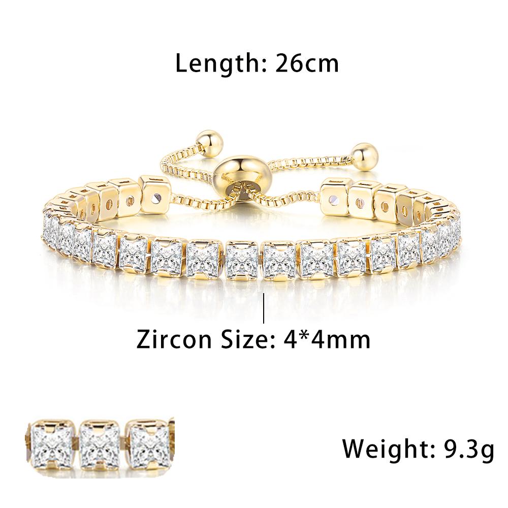 Fashionable Zircon Tennis Bracelets for Women Dazzling Various Shape Crystal Chain On Hand Trend Sexy Party Accessories Jewelry