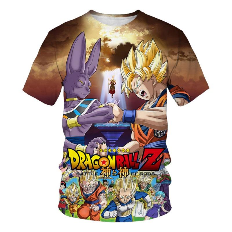 

2026New Fashion Dragon Ball 3d T-Shirt Summer Short Sleeve O-Neck Goku Vegeta Men s Casual TShirt S