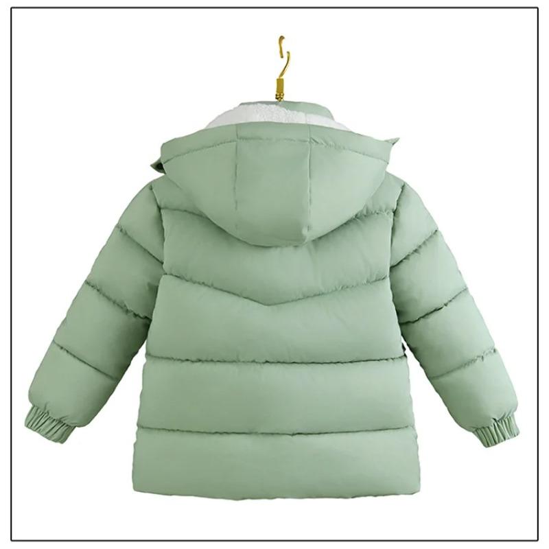 Winter Boys Jacket Long Solid Color Berber Fleece Lining Thick Warm Hooded Parka Teen Boy Snowsuit