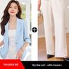 New Women's Elegant Casual Black Mid-Sleeve Suit Jacket