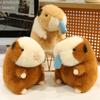 Muñeco de Peluche Hámster Cobaya 20cm Juguete de Peluche Relleno Marrón Dibujos Animados Animal Gordo Peluche Compañero Regalo de Cumpleaños