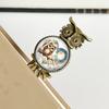 Gothic-Style Owl Bookmark with A Watercolor Owl Pattern - Metallic Texture Book Page Holder, Reading Bookmark Gift, Suitable for Books, Bookshelves