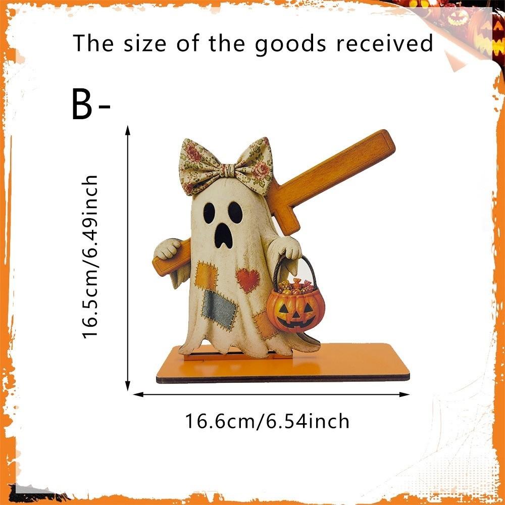 Wooden Toilet Paper Holder Cute Ghost Style Sturdy Construction Freestanding Tissue Holder Stable Base Easy Installation