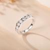 Elegant Women's Moissanite Ring in 925 Sterling Silver and Gold-Plated Finish