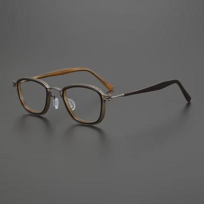 Japanese Retro Titanium Square Frame Myopia Glasses