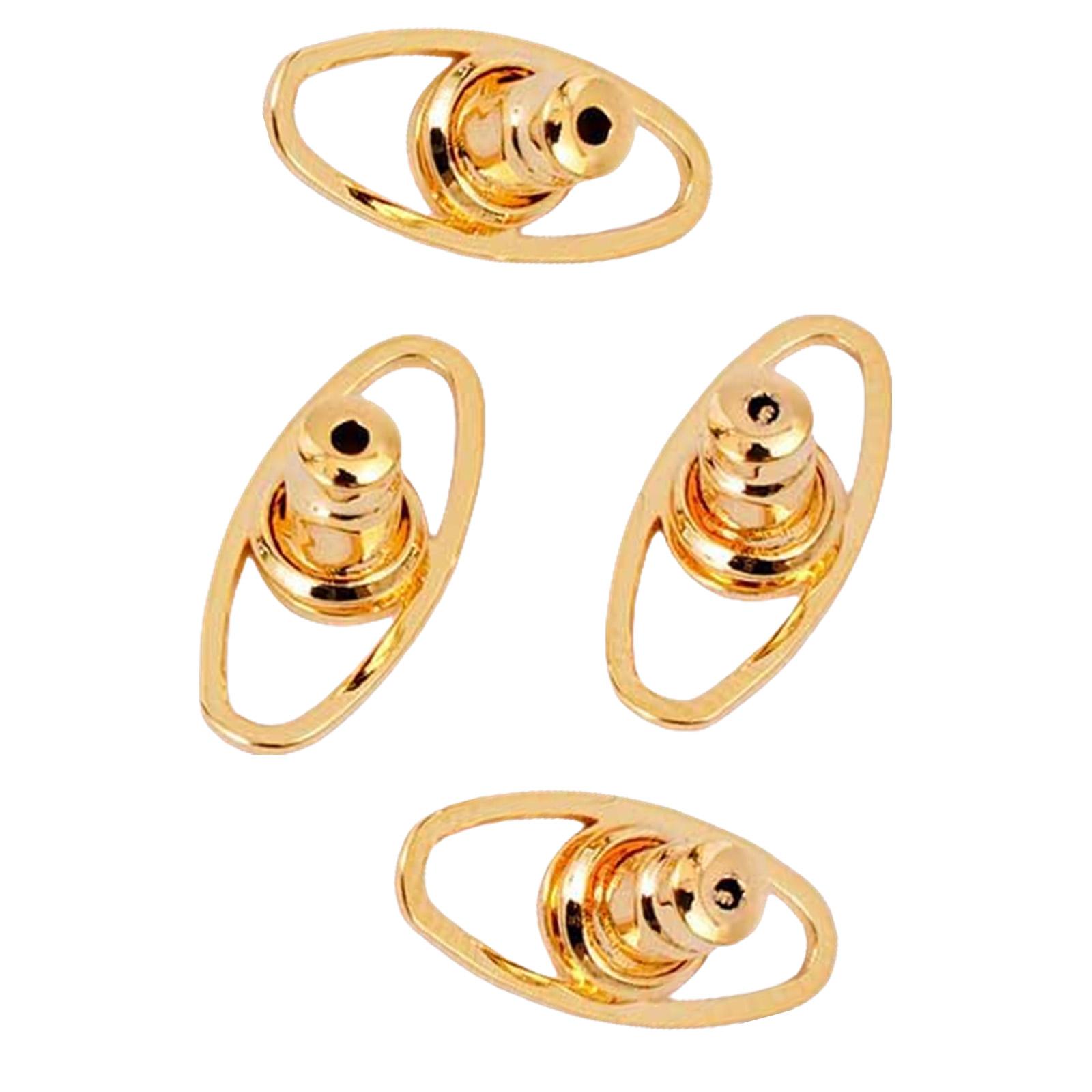 

4 шт. Легкие металлические лифты для серег для отвисших мочек ушей, незаметные стопоры для серег-пуссет, удобные поддерживающие пластыри для ушей золотой