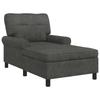 Lounge Chaise Longue with Cushions Black 91 X 157 X 91 Cm Faux Leather