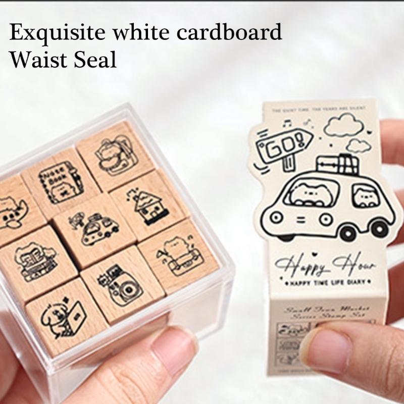 Cartoon Wood Rubber Stamp Lovely Cats Stamp Decorative Stamp Animal Stamp for Card Making