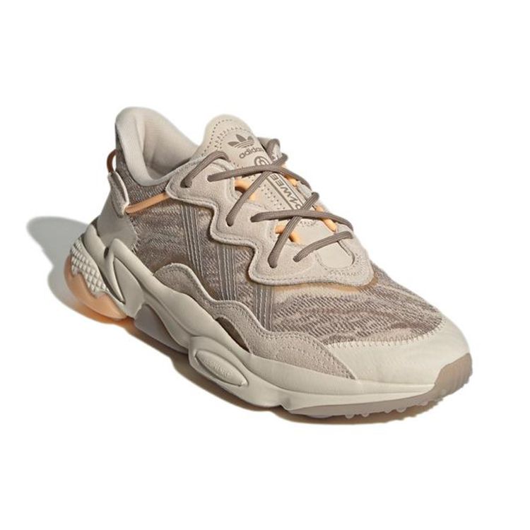 Adidas Originals Ozweego Textil Cómodos Deportivos Duraderos Transpirables Zapatillas de estilo de vida de corte bajo para mujer Marrón GW9748