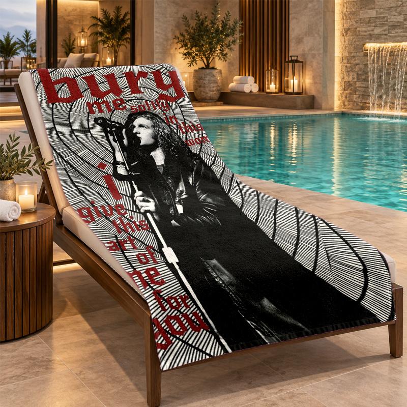 Beach Towel with Alice in Chains Design, Quick Dry Lightweight Towel for Swimming Pool Travel